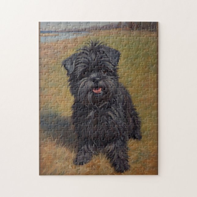 Affenpinscher Dog Ölgemälde (Vertikal)