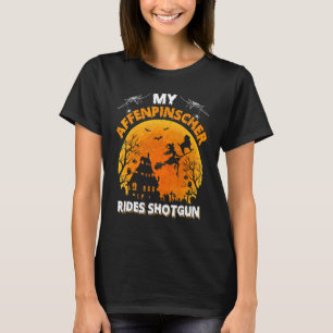 Affenpinscher fährt Shotgun   Affenpinscher Hund H T-Shirt