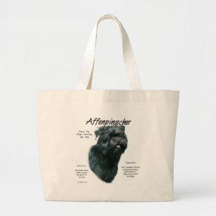 Affenpinscher-Geschichtsentwurf Jumbo Stoffbeutel