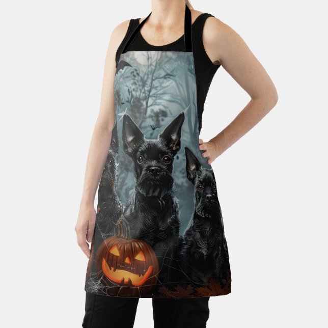 Affenpinscher Halloween-Nachtdoggie Delight Schürze (InSitu)