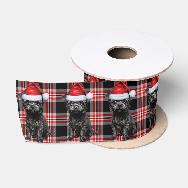 Affenpinscher Holiday Kariert Funny Dog Weihnachte Satinband (Spule)