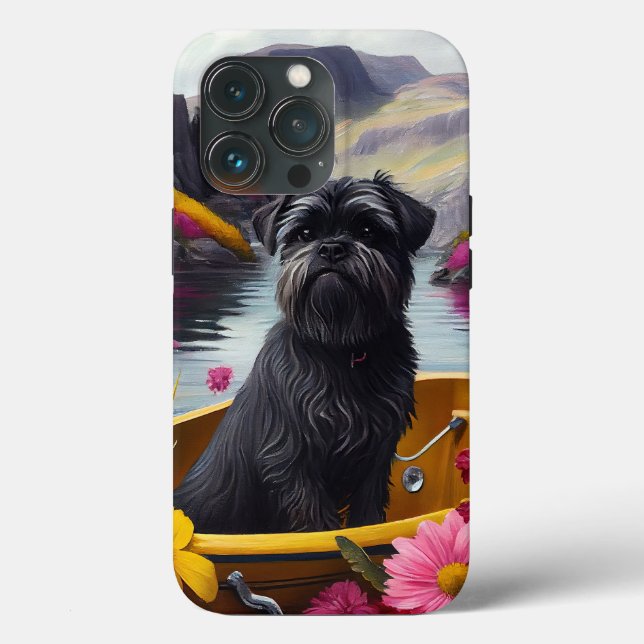 Affenpinscher Hund auf einem Paddle: Ein Landschaf Case-Mate iPhone Hülle (Rückseite)