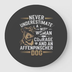 Affenpinscher Hund Große Wanduhr