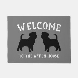 Affenpinscher Hund Silhouetten Custom Welcome Mat Fußmatte