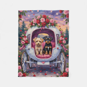 Affenpinscher Hund Valentinstag Fleecedecke