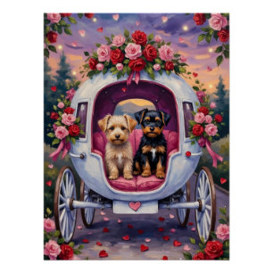 Affenpinscher Hund Valentinstag Poster