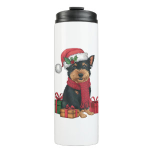 Affenpinscher Hund WeihnachtsOutfits Weihnachtsman Thermosbecher