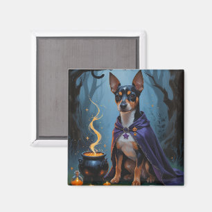 Affenpinscher Hund Whimsical Halloween Malerei Magnet