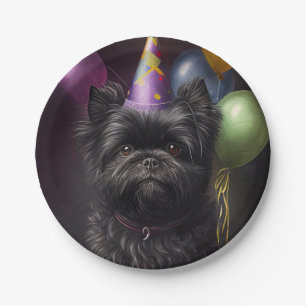 Affenpinscher Hunde Geburtstagsballons Pappteller