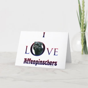 Affenpinscher I Liebe Feiertagskarte