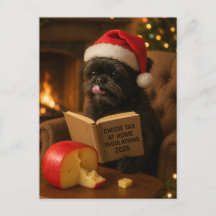 Affenpinscher 'Käse-Steuer' Weihnachtskarte