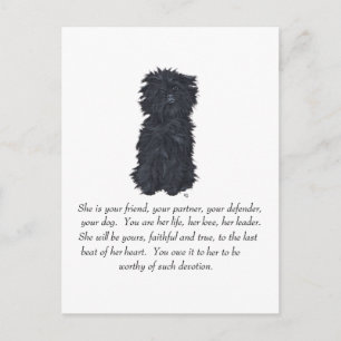 Affenpinscher Keepake Postkarte