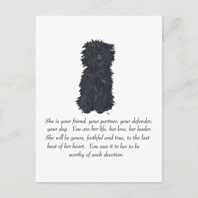 Affenpinscher Keepake Postkarte (Vorderseite)