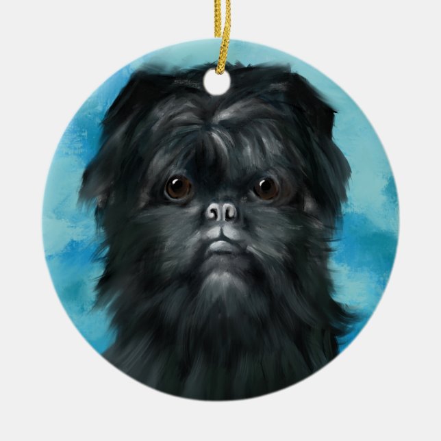 Affenpinscher Keramik Ornament (Vorne)