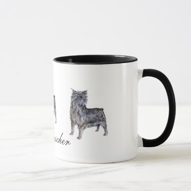 Affenpinscher Keramik Tasse (Rechts)