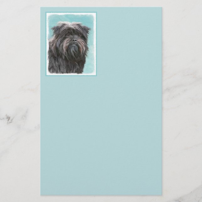 Affenpinscher Malerei - Niedliche Original Dog Art Briefpapier (Vorderseite)