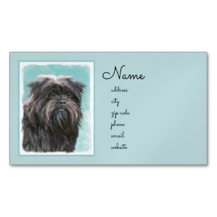 Affenpinscher Malerei - Niedliche Original Dog Art Magnetische Visitenkarte