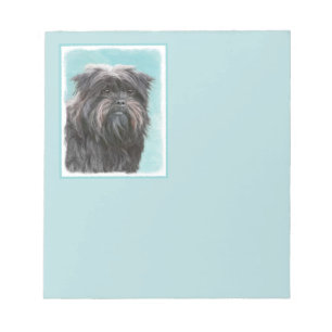 Affenpinscher Malerei - Niedliche Original Dog Art Notizblock