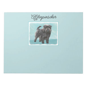 Affenpinscher Malerei - Niedliche Original Dog Art Notizblock