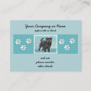 Affenpinscher Malerei - Niedliche Original Dog Art Visitenkarte
