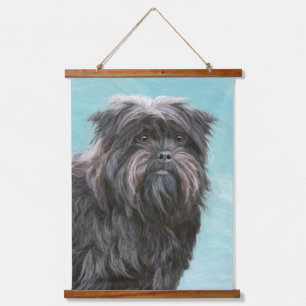 Affenpinscher Malerei - Niedliche Original Dog Art Wandteppich Mit Holzrahmen
