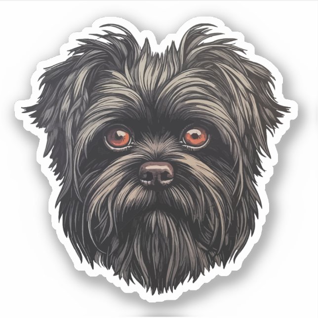 Affenpinscher Monkey Dog Affens Terrier Aufkleber (Vorderseite)