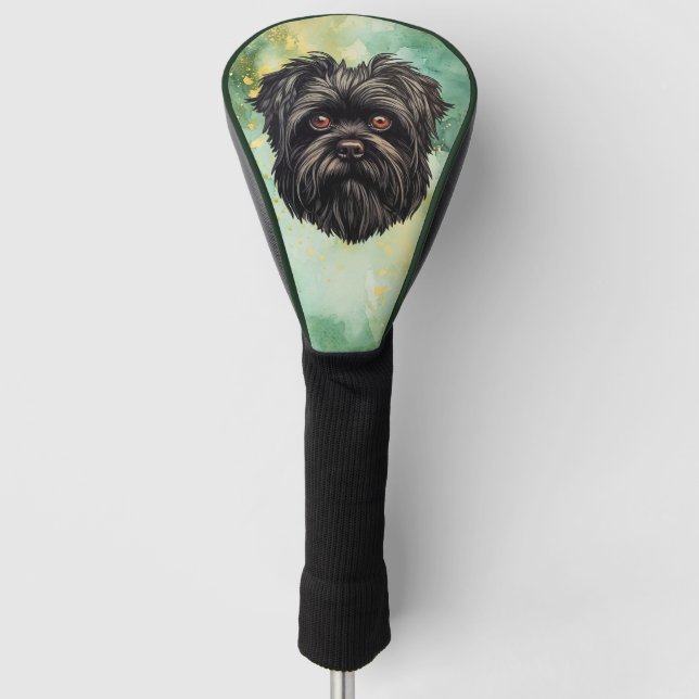 Affenpinscher Monkey Dog Affens Terrier Golf Headcover (Vorderseite)