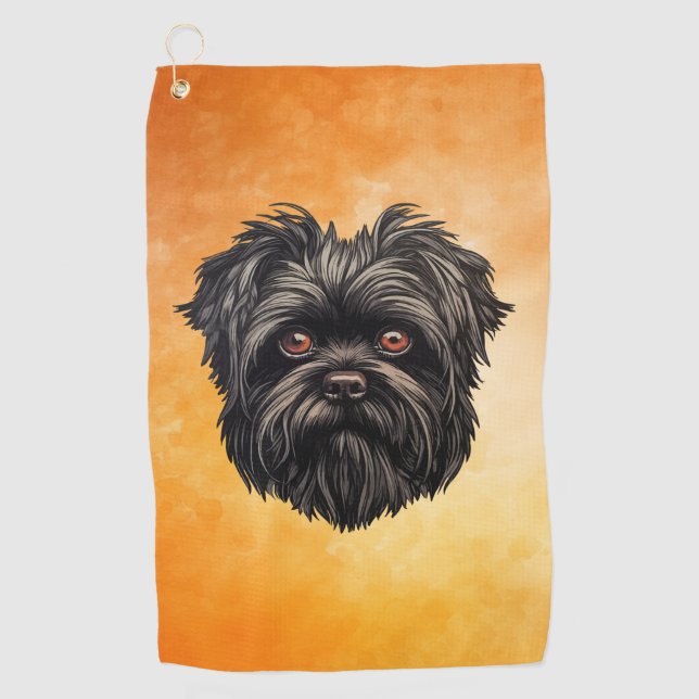 Affenpinscher Monkey Dog Affens Terrier Golfhandtuch (Vorderseite)