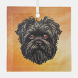 Affenpinscher Monkey Dog Affens Terrier Ornament Aus Glas