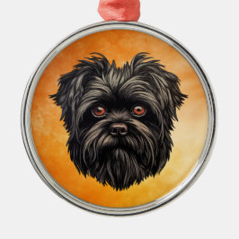 Affenpinscher Monkey Dog Affens Terrier Ornament Aus Metall