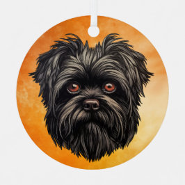 Affenpinscher Monkey Dog Affens Terrier Ornament Aus Metall