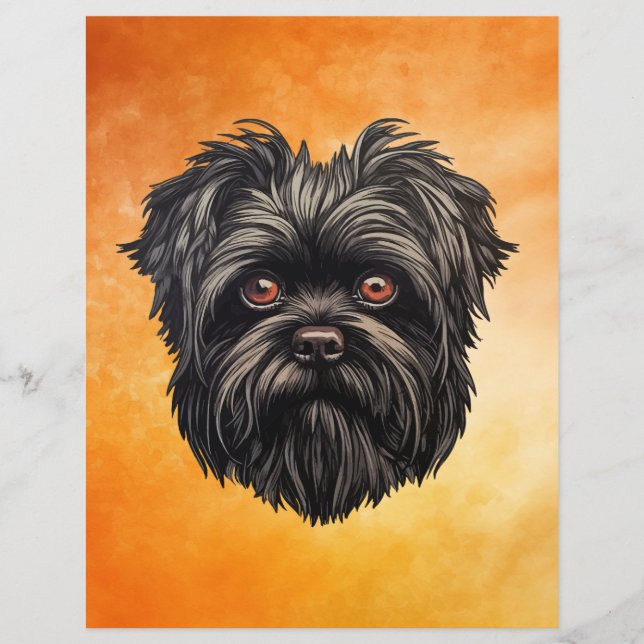 Affenpinscher Monkey Dog Affens Terrier Paper (Vorderseite)
