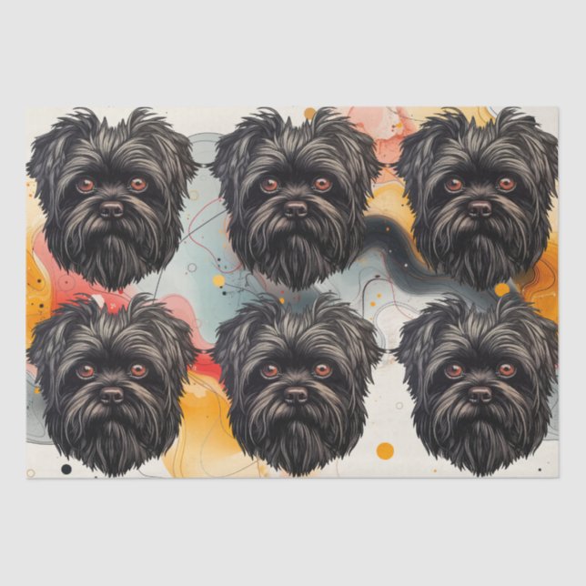 Affenpinscher Monkey Dog Affens Terrier Seidenpapier (Vorderseite)