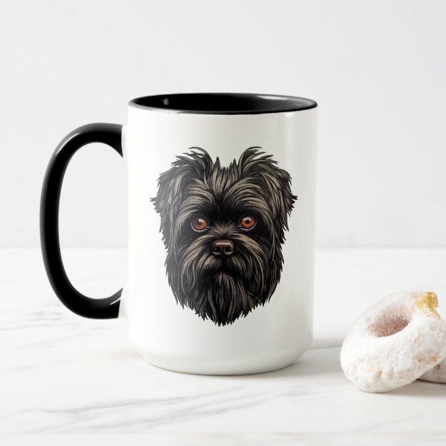 Affenpinscher Monkey Dog Affens Terrier Tasse (Mit Donut)