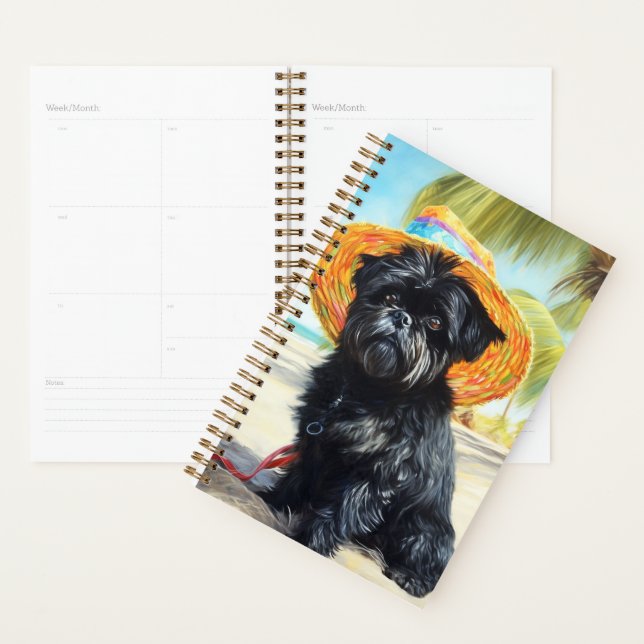 Affenpinscher on Beach, Sommergeschenk für Hundefr Planer (Anzeige)