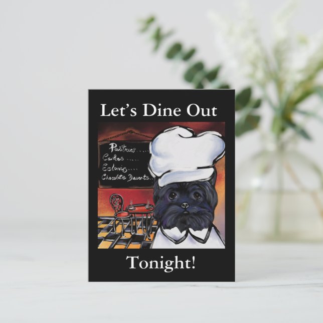 AFFENPINSCHER POSTKARTE (Stehend Vorderseite)