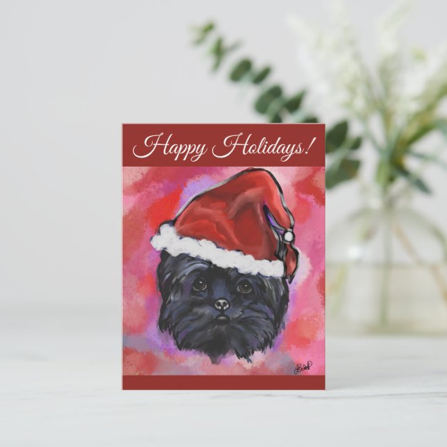 AFFENPINSCHER POSTKARTE (Stehend Vorderseite)