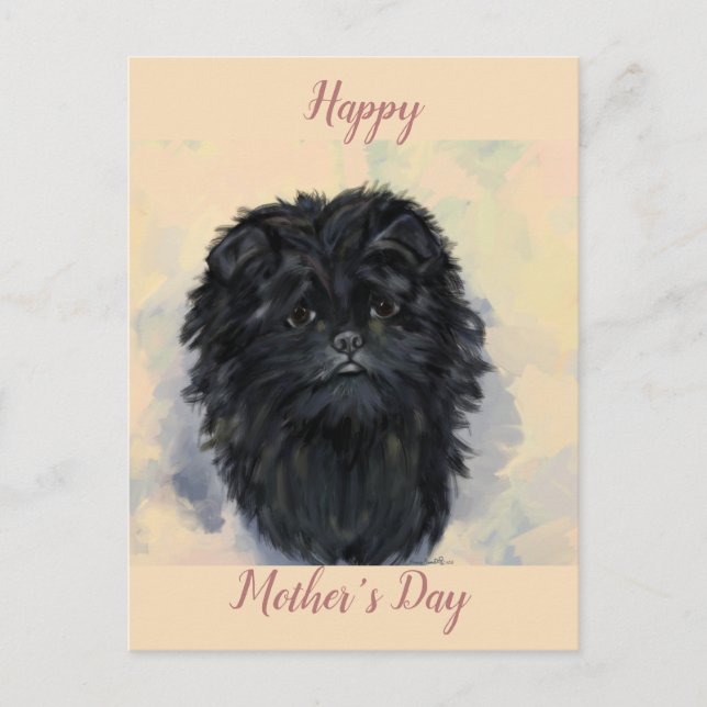 Affenpinscher Postkarte (Vorderseite)