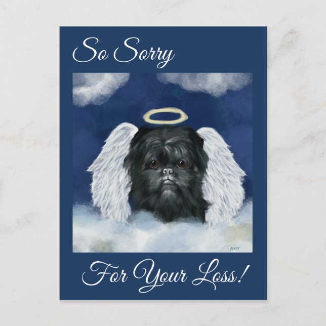 Affenpinscher Postkarte (Vorderseite)