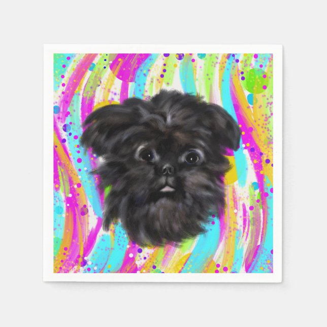 Affenpinscher Serviette (Vorderseite)