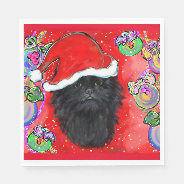 Affenpinscher Serviette (Vorderseite)
