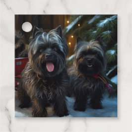 Affenpinscher Snowy Sleigh Ride Weihnachtsdekor Geschenkanhänger