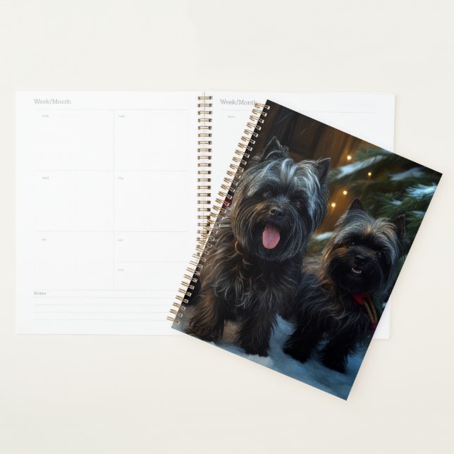 Affenpinscher Snowy Sleigh Ride Weihnachtsdekor Planer (Anzeige)