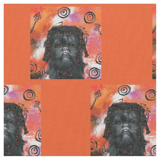 Affenpinscher Stoff (Nahaufnahme)