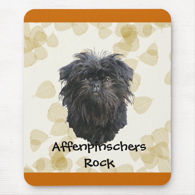 Affenpinscher TAN verlässt Motiff Mousepad (Vorne)