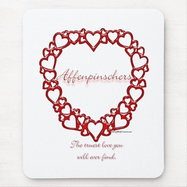 Affenpinscher True Love Mousepad (Vorne)