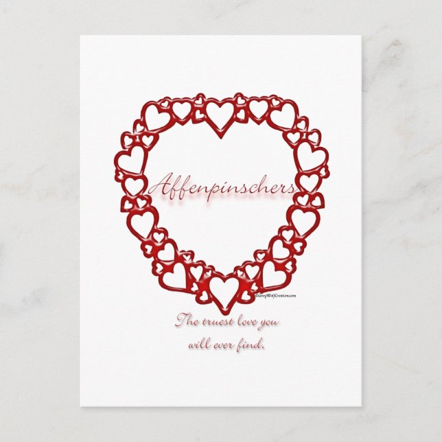 Affenpinscher True Love Postkarte (Vorderseite)