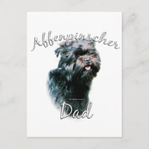 Affenpinscher Vater 2 Postkarte