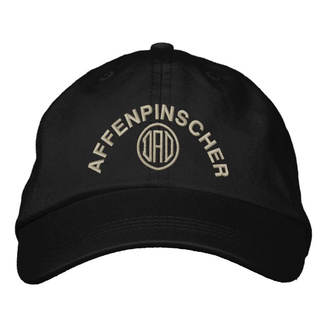 Affenpinscher Vater Bestickte Baseballkappe (Vorderseite)