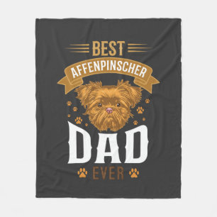 Affenpinscher-Vater jemals Hundegesicht Pfotenabdr Fleecedecke